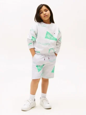 Kids’ Allover Mixed Logo Sweatshort