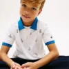 Kids’ Allover Nautical Logo Stretch Polo Kids’ Allover Nautical Logo Stretch Polo