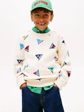 Kids’ Allover Sailing Flag Sweatshirt