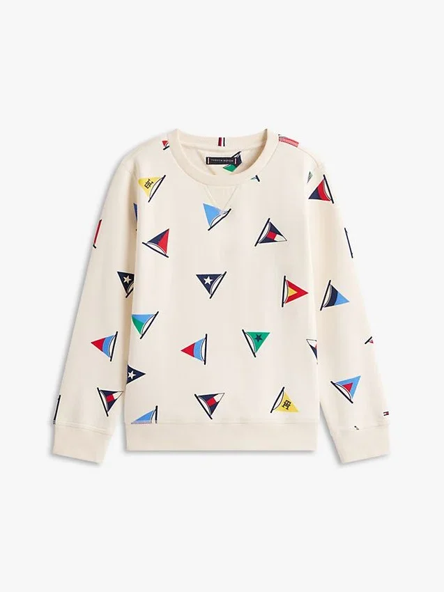 Kids’ Allover Sailing Flag Sweatshirt Kids’ Allover Sailing Flag Sweatshirt