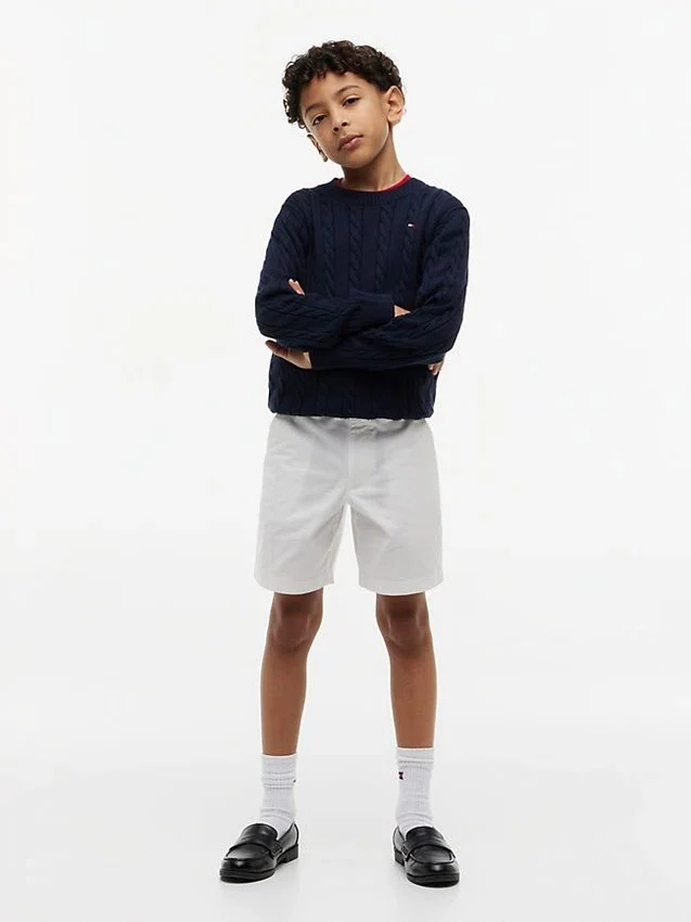 Kids’ Belted Baggy Stretch Chino Short Kids’ Belted Baggy Stretch Chino Short