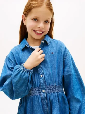 Kids’ Chambray Shirtdress
