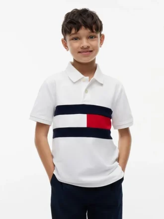 Kids’ Colorblock Flag Stretch Polo
