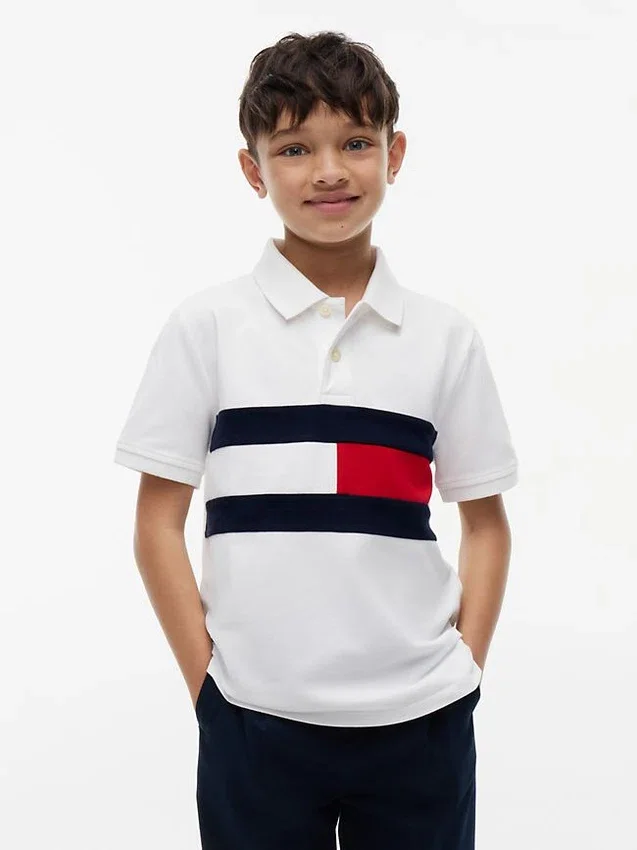 Kids’ Colorblock Flag Stretch Polo Kids’ Colorblock Flag Stretch Polo