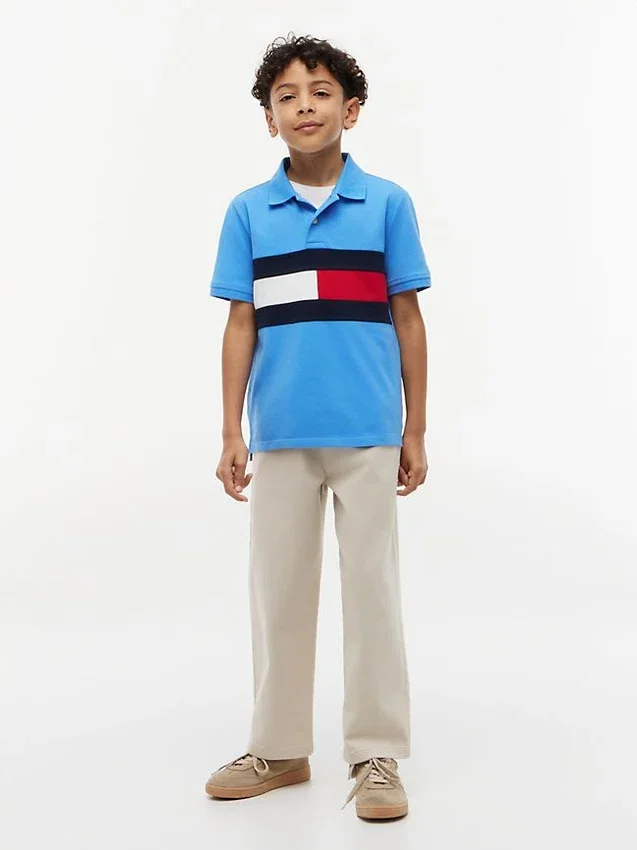 Kids’ Colorblock Flag Stretch Polo Kids’ Colorblock Flag Stretch Polo