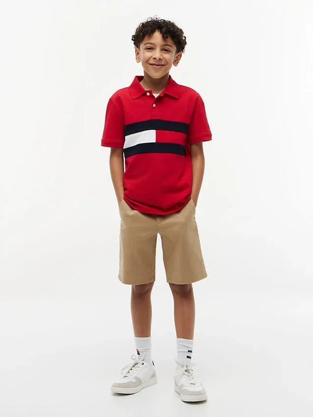 Kids’ Colorblock Flag Stretch Polo Kids’ Colorblock Flag Stretch Polo