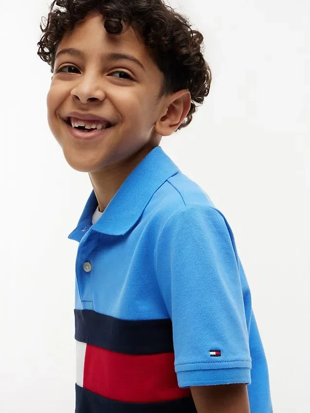 Kids’ Colorblock Flag Stretch Polo Kids’ Colorblock Flag Stretch Polo
