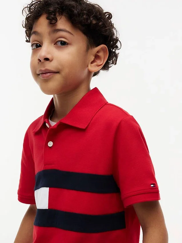 Kids’ Colorblock Flag Stretch Polo Kids’ Colorblock Flag Stretch Polo