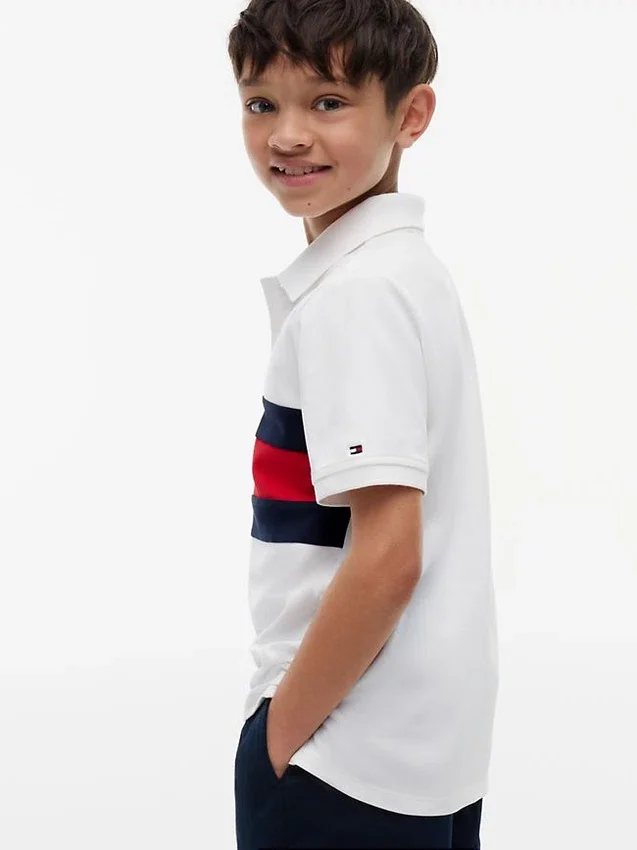 Kids’ Colorblock Flag Stretch Polo Kids’ Colorblock Flag Stretch Polo