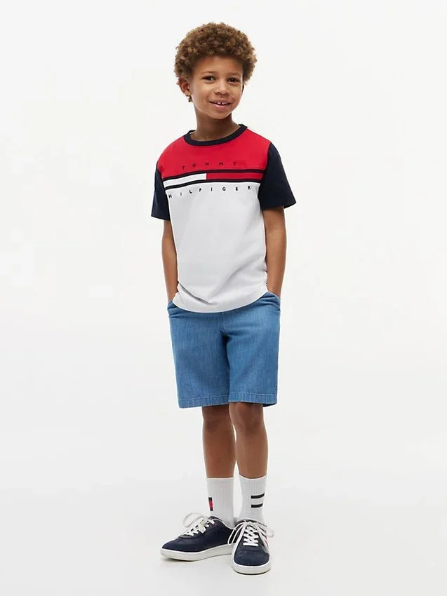 Kids’ Colorblock Flag Stripe T-Shirt Kids’ Colorblock Flag Stripe T-Shirt