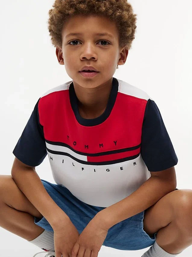 Kids’ Colorblock Flag Stripe T-Shirt Kids’ Colorblock Flag Stripe T-Shirt