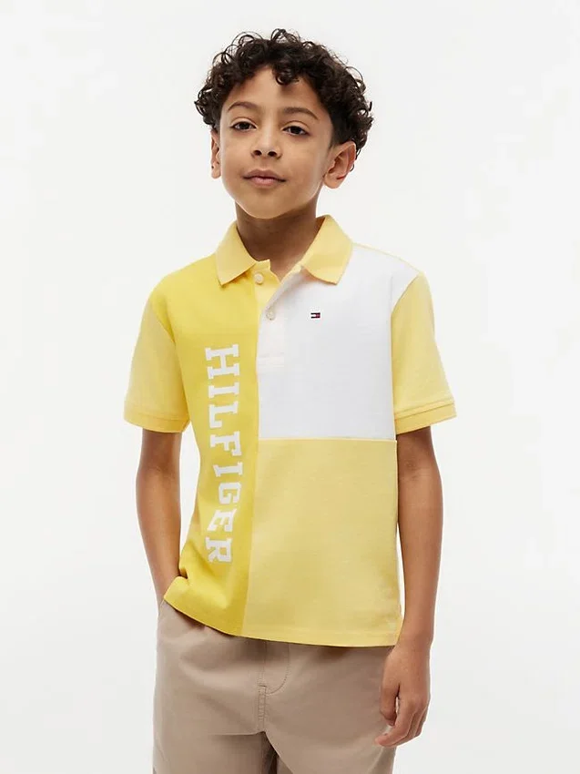 Kids’ Colorblock Logo Stretch Polo Kids’ Colorblock Logo Stretch Polo