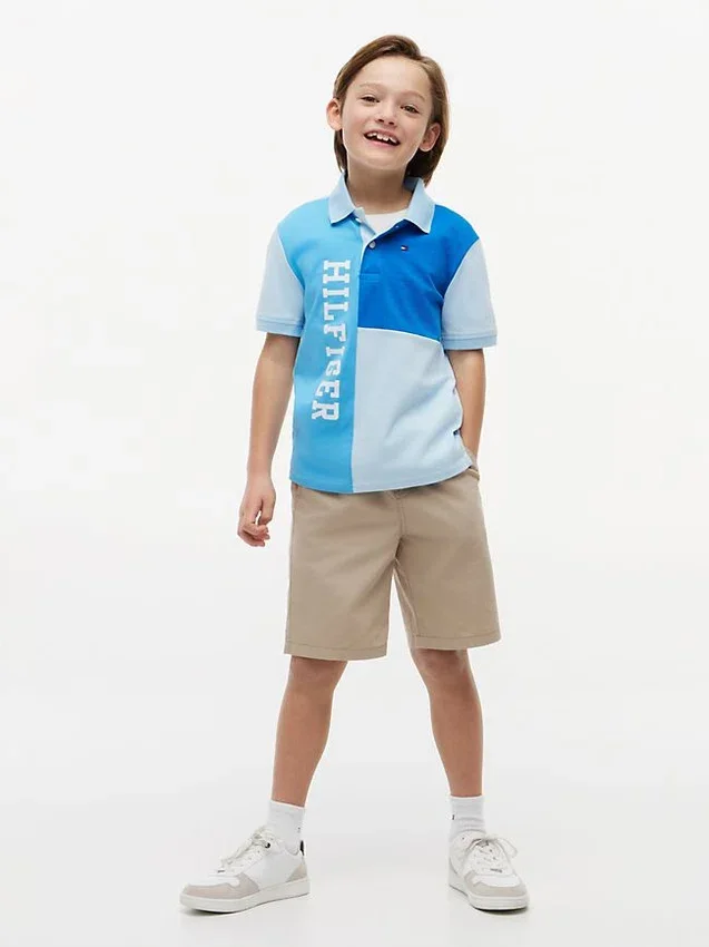 Kids’ Colorblock Logo Stretch Polo Kids’ Colorblock Logo Stretch Polo
