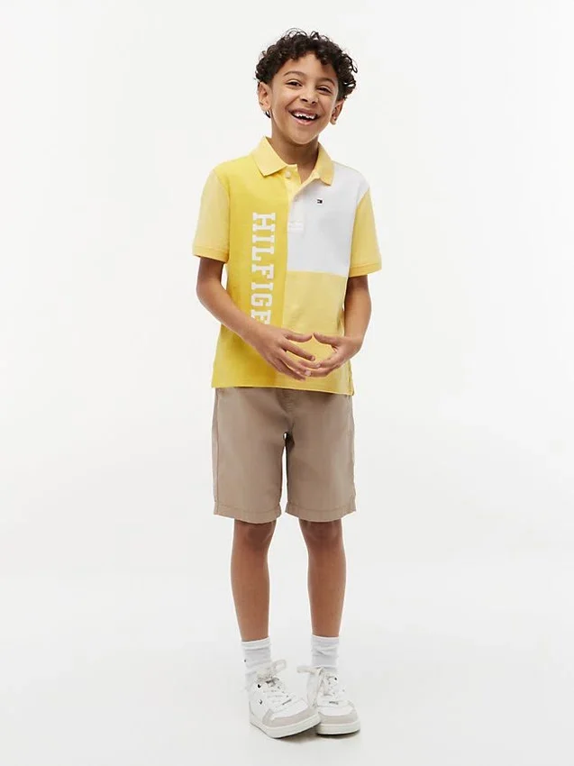 Kids’ Colorblock Logo Stretch Polo Kids’ Colorblock Logo Stretch Polo