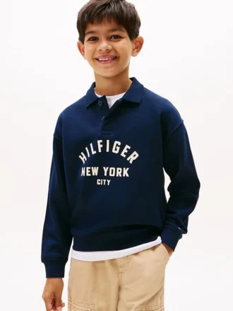 Kids’ Curved Hilfiger Graphic Sweatshirt