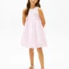 Kids’ Embroidered Eyelet Combo Dress