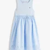 Kids’ Embroidered Eyelet Combo Dress