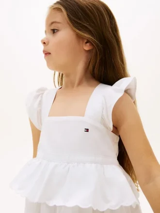 Kids’ Embroidered Eyelet Ruffle Dress
