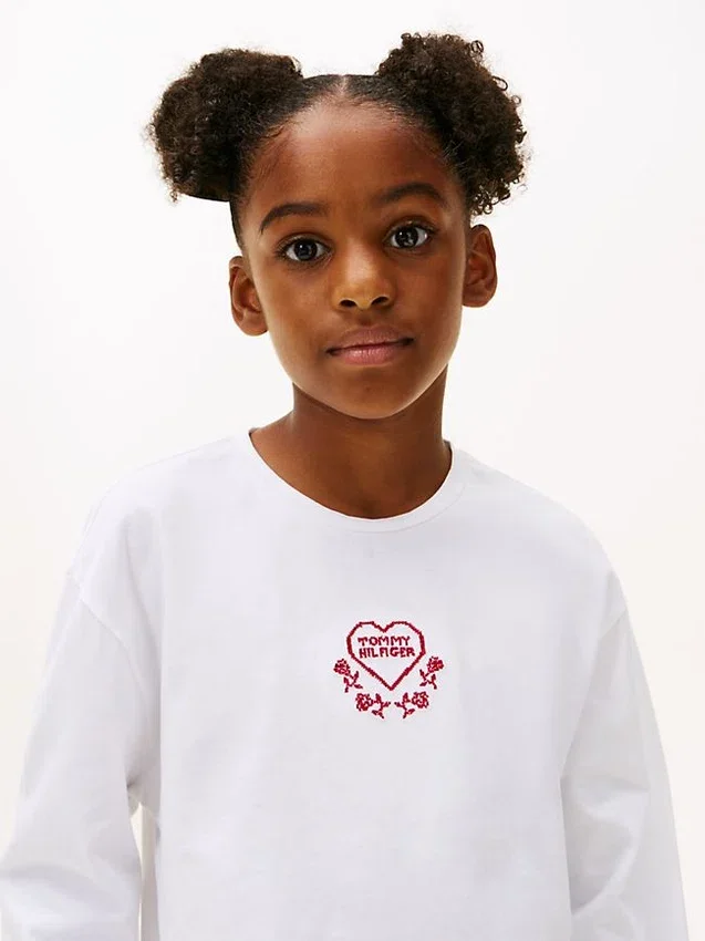 Kids’ Embroidered Logo Heart T-Shirt Kids’ Embroidered Logo Heart T-Shirt