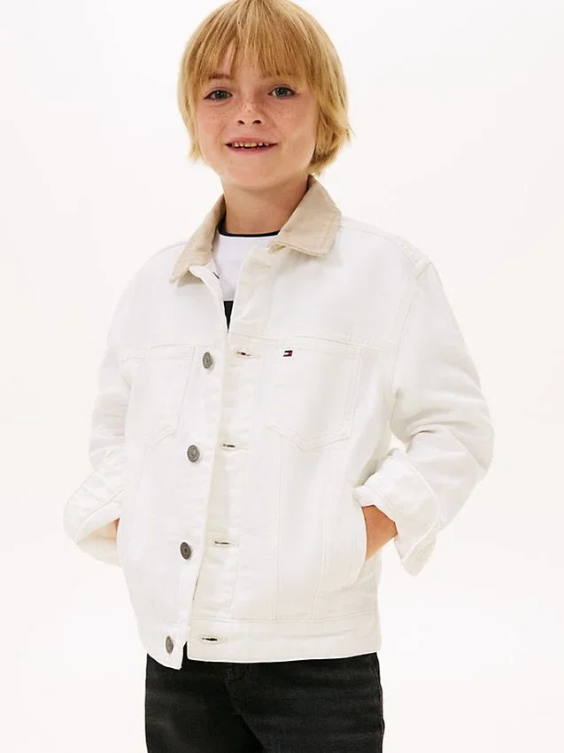 Kids’ Flag Logo Denim Jacket Kids’ Flag Logo Denim Jacket