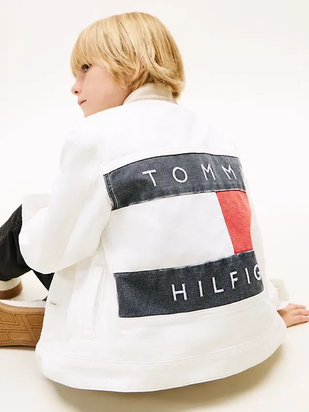 Kids’ Flag Logo Denim Jacket Kids’ Flag Logo Denim Jacket