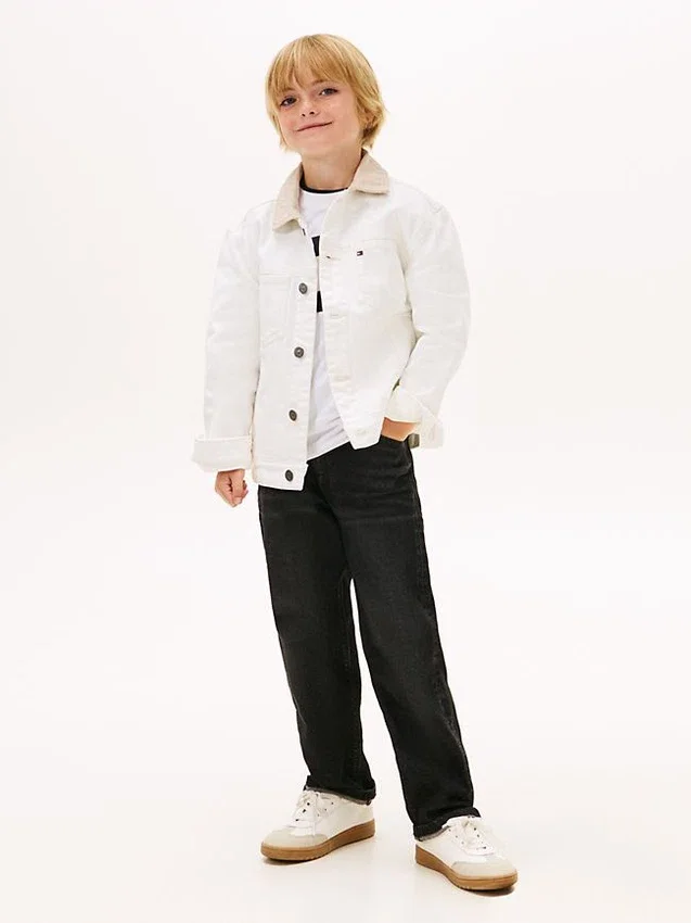 Kids’ Flag Logo Denim Jacket Kids’ Flag Logo Denim Jacket