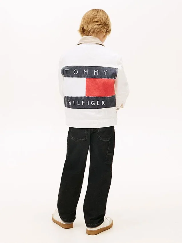 Kids’ Flag Logo Denim Jacket Kids’ Flag Logo Denim Jacket