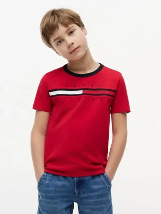 Kids’ Flag Stripe Logo T-Shirt
