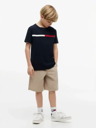 Kids’ Flag Stripe Logo T-Shirt