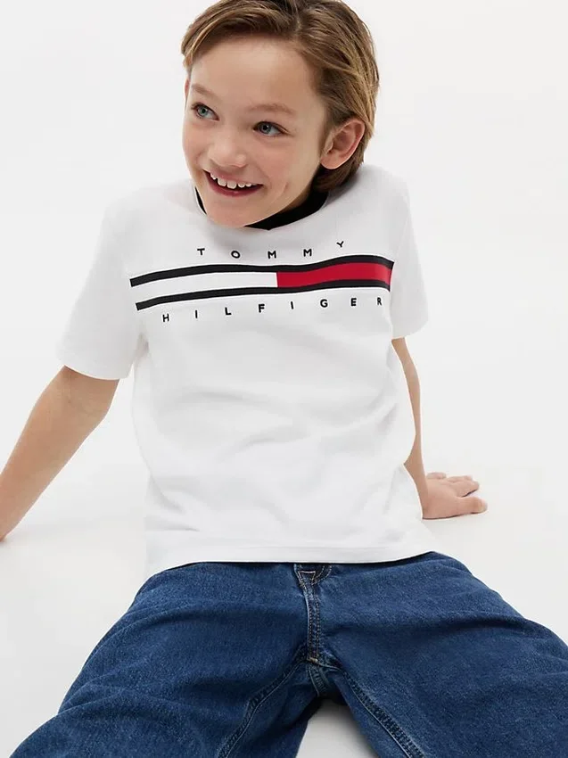 Kids’ Flag Stripe Logo T-Shirt Kids’ Flag Stripe Logo T-Shirt