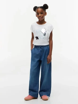Kids’ Flip Sequin Floral Logo T-Shirt