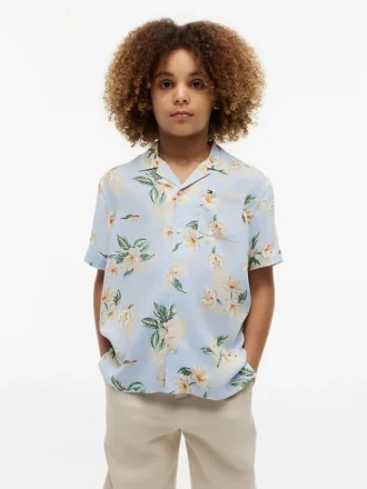Kids’ Floral Print Camp Shirt