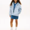 Kids’ Floral Print Hooded Rain Jacket