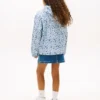 Kids’ Floral Print Hooded Rain Jacket