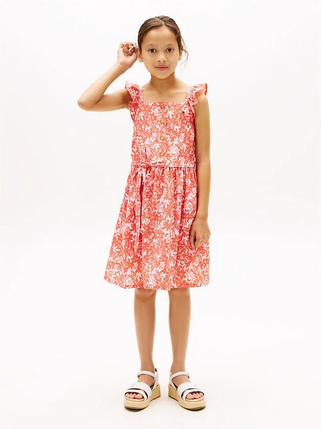 Kids’ Floral Print Ruffle-Strap Dress Kids’ Floral Print Ruffle-Strap Dress