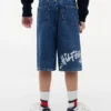 Kids’ Graffiti Print Baggy Denim Short Kids’ Graffiti Print Baggy Denim Short