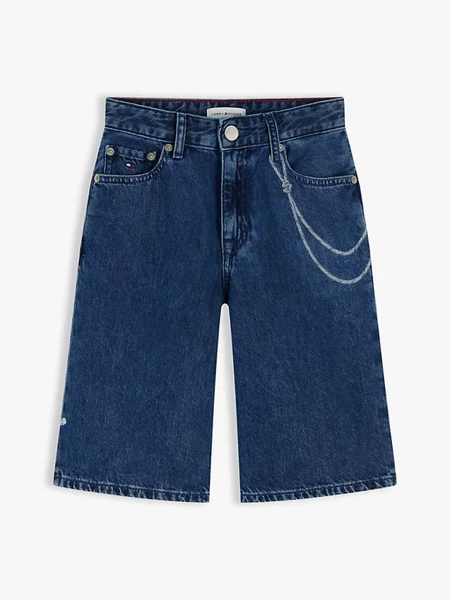 Kids’ Graffiti Print Baggy Denim Short Kids’ Graffiti Print Baggy Denim Short
