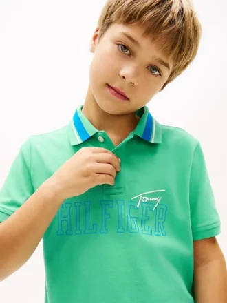 Kids’ Hilfiger Logo Stretch Polo