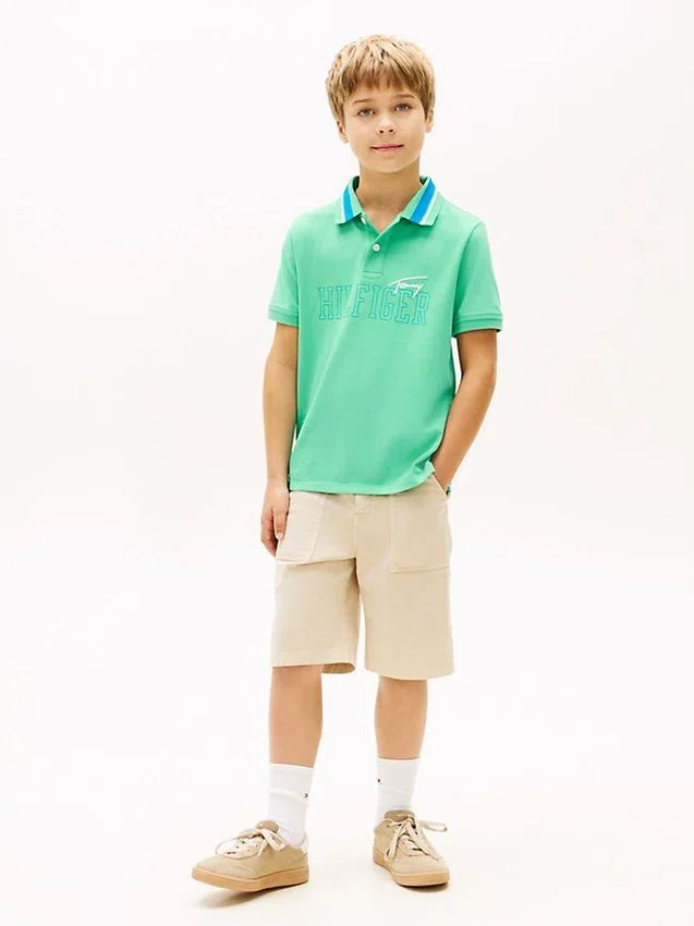 Kids’ Hilfiger Logo Stretch Polo Kids’ Hilfiger Logo Stretch Polo