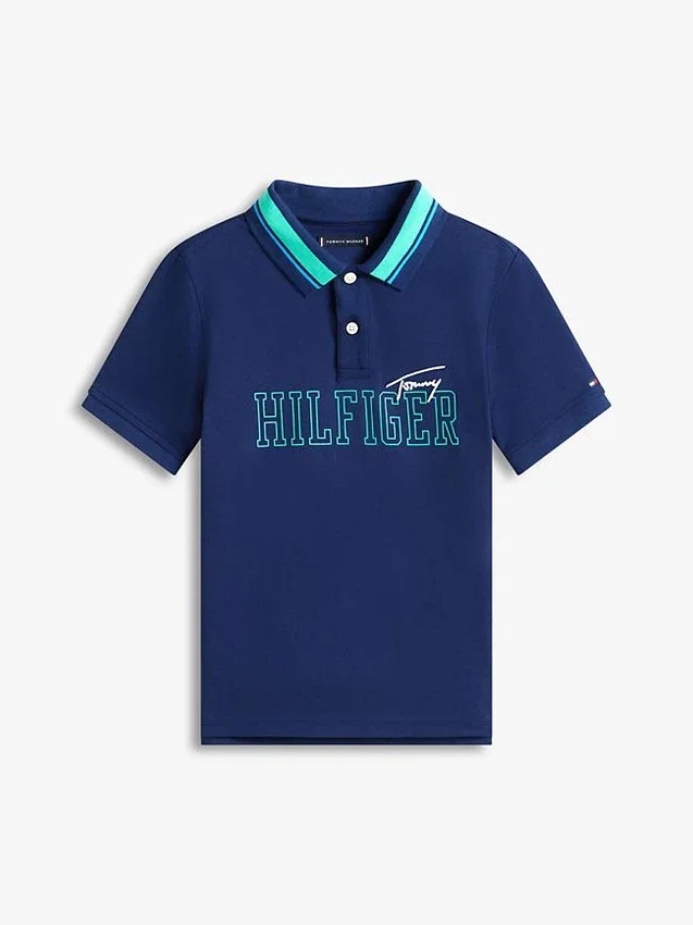 Kids’ Hilfiger Logo Stretch Polo Kids’ Hilfiger Logo Stretch Polo