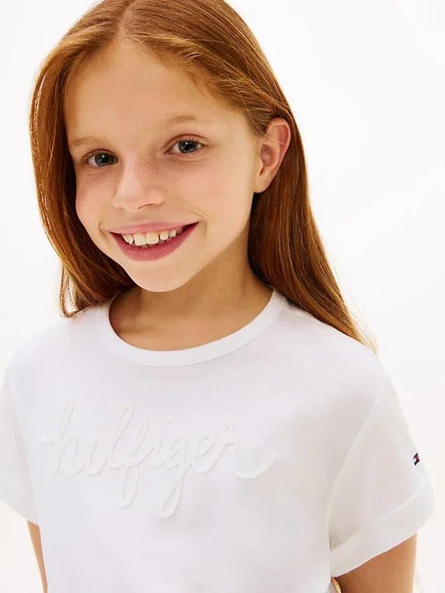 Kids’ Hilfiger Logo Tie-Front T-Shirt Kids’ Hilfiger Logo Tie-Front T-Shirt