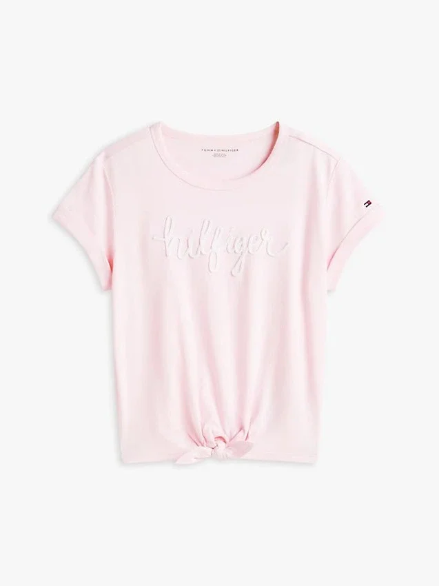 Kids’ Hilfiger Logo Tie-Front T-Shirt Kids’ Hilfiger Logo Tie-Front T-Shirt