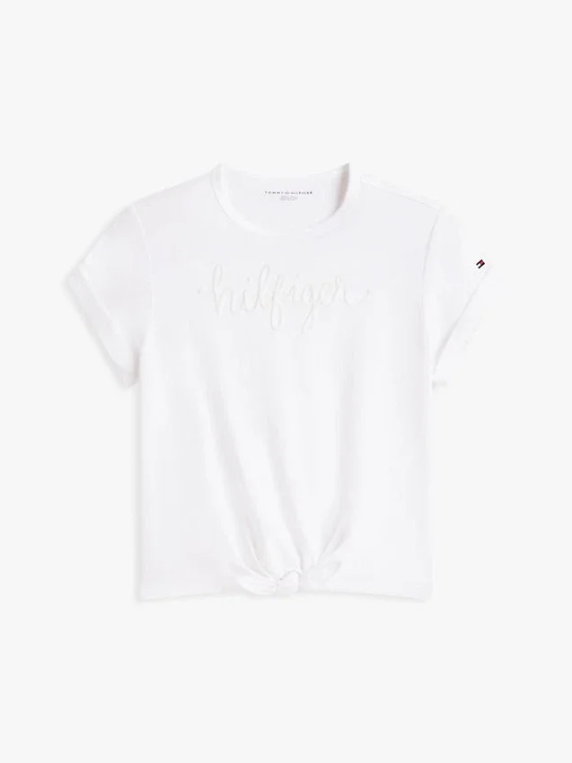 Kids’ Hilfiger Logo Tie-Front T-Shirt Kids’ Hilfiger Logo Tie-Front T-Shirt