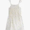 Kids’ Lemon Print Smocked Sundress
