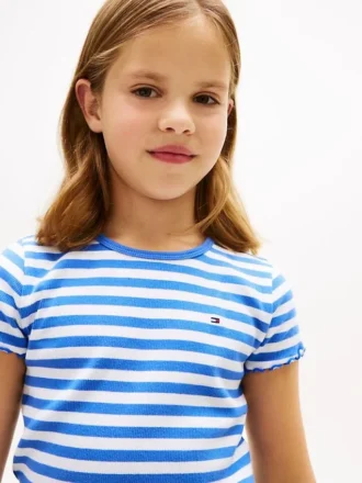 Kids’ Lettuce-Trim Ribbed Top