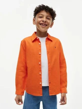 Kids’ Linen-Cotton Blend Shirt