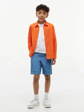 Kids’ Linen-Cotton Blend Shirt