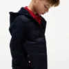Kids’ Mixed Media Hooded Quilted Jacket Kids’ Mixed Media Hooded Quilted Jacket