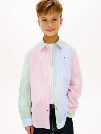 Kids’ Mixed Stripe Stretch Oxford Shirt