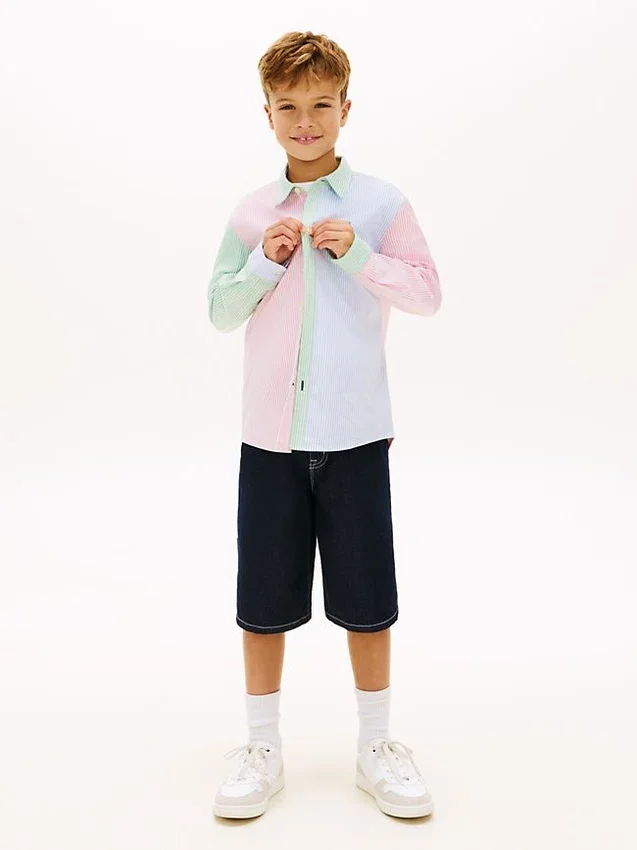 Kids’ Mixed Stripe Stretch Oxford Shirt Kids’ Mixed Stripe Stretch Oxford Shirt